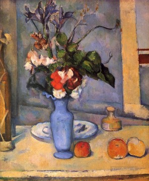  azul Lienzo - El jarrón azul Paul Cézanne